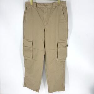 Tna Wide Leg Cargo Pants Tan Size 8
